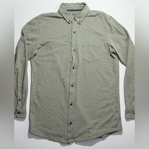 Men’s LL Bean Long Sleeve Button Down Shirt, Slightly Fitted, Large Tall, Olive